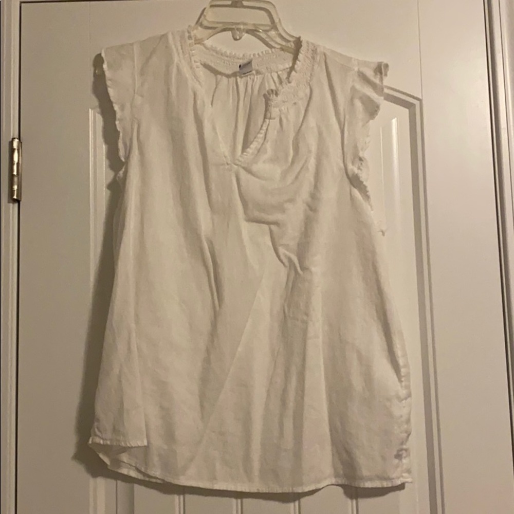 White Linen Top